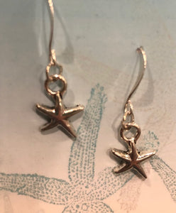Silver Plated Star Fish Earrings
