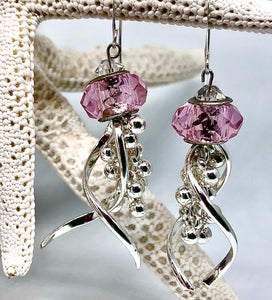 Pink Jellyfish Earrings