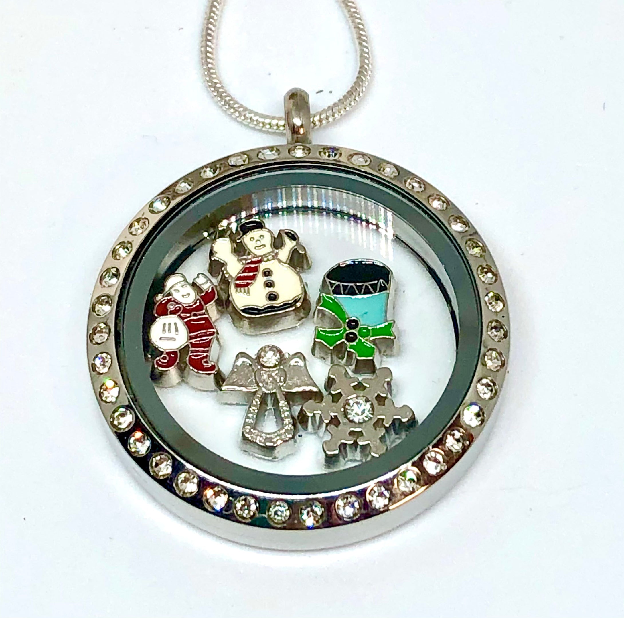 Christmas Floating Locket Pendant