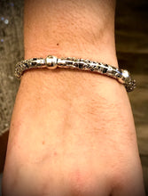 Load image into Gallery viewer, Silver Plated Tube Bead Bracelet
