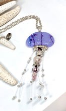 Load image into Gallery viewer, Purple Beaded Pearl Jellyfish Pendant
